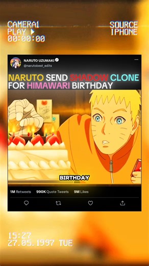 NARUTO SEND SHADOW CLONE FOR HIMAWARI BIRTHDAY