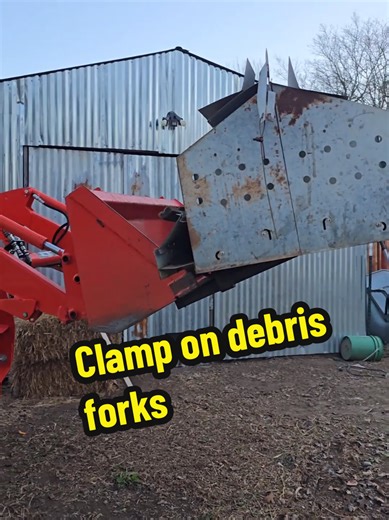 Efficient Transport with Clamp-On Debris Forks for Farm Tasks