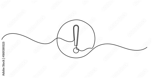 Question and exclamation mark continuous one line drawn animated video. Q and A symbol animation., Exclamation mark one line art animation, hand drawn admiration sign, idea continuous contour motion.