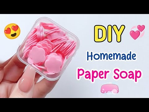 Paper Soap Making At Home 🧼 Paper Soap • How To Make Paper Soap • DIY Paper Soap•Homemade Paper Soap
