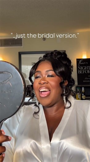 Watch her bridal transformation 🤍 wedding hair magic