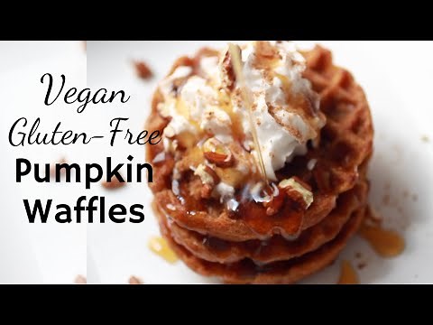 Vegan Gluten-Free Pumpkin Waffles | Easy Fall Breakfast Recipe