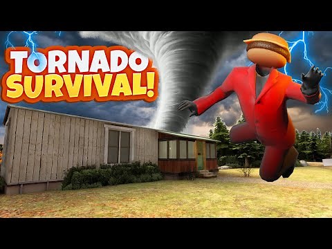 Can Our Tornado Base Survive the BIGGEST Tornado Ever in Gmod?