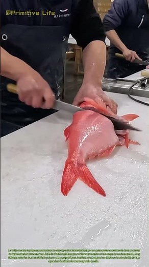 préparation du vivaneau à œil doré pour la commercialisation
