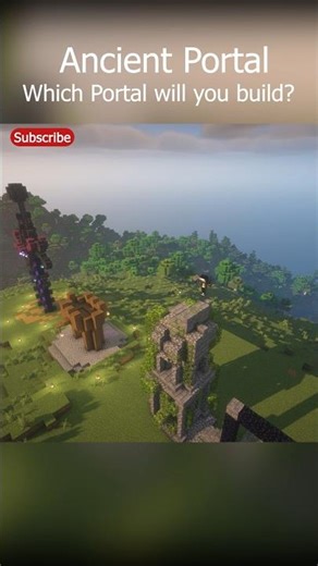 Ancient Stone Nether Portal Build 🌿⛓️ | Which One Would You Choose ?