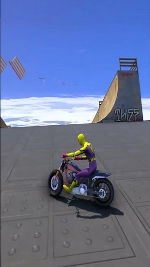 GTA 5 Epic Sky Water Ragdolls Spiderman Jump/Fails Ep 120 #shorts