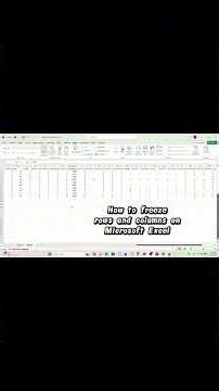 How to freeze rows and colunms on microsoft excel