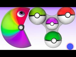 Pacman and Poke Spinner | Learn Colors with Pacman | Educational Videos for Kids