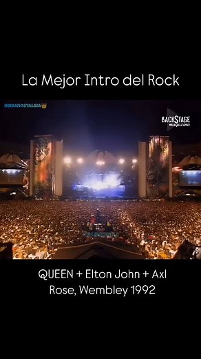 En 1992 en el Tributo a Freddie Mercury, Queen,Axl Rose y Elton. John ejecutaron una versión de “Bohemian Rhapsody” que pasó a la historia por la química entre Elton y Axl a pesar de la historia que hay atrás ! ( ver siguiente reel ). . #queen #freddiemercury #wembley #wembleystadium #backstagemagazinecr #axlrose #gunsnroses #freddiemercurytribute | Backstage Magazine