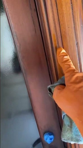 Refinishing a Wood Door with Denatured Alcohol#woodrefinishing #doordiy #homerepair