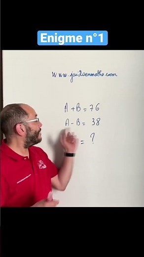 Une petite énigme mathématique ! #1