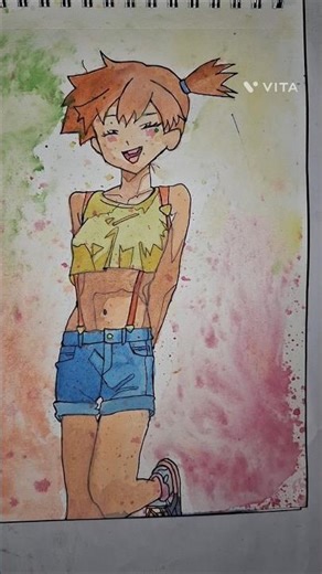 Drawing of misty from Pokémon.#pokemon #drawing #art