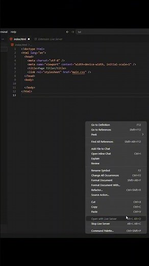 30-Second Setup, Hours Saved #webdevelopment #liveserver #shorts