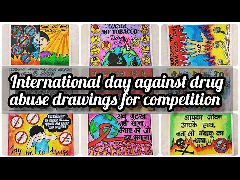 International day against drug abuse drawing/drug abuse awareness poster/Drugs poster