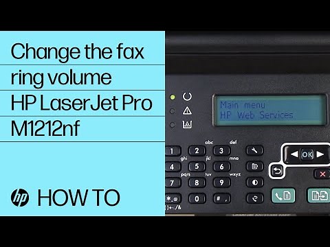 Changing the Fax Ring Volume | HP LaserJet Pro M1212nf Printer | HP
