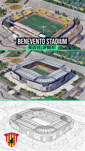 🏟️ Ciro Vigorito – Benevento #football #stadium #italy