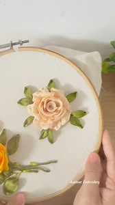 I show you how to embroider rose flower | Asnimar Embroidery