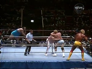 Hulk Hogan & Tugboat vs. Dino Bravo & Earthquake (1990-12-28)