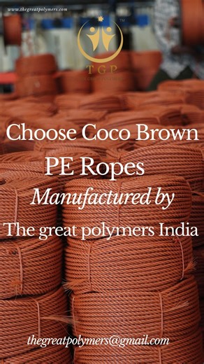 3mm to 32mm PE Coco Brown Rope Manufacturer for Morocco–Special Quality | THE GREAT POLYMERS, India