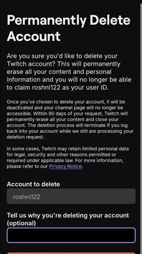 How to Delete Account Permanently in Twitch Live Stream