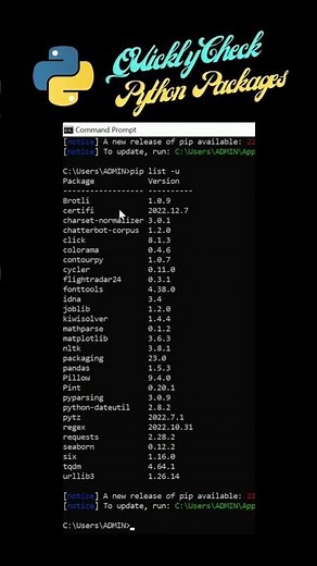 Check Installed Python Packages by Using the Command Prompt & PIP List/ Freeze #python #coding