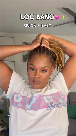 Quick + Easy Loc Bang 💗✨ #locs #locsstyles