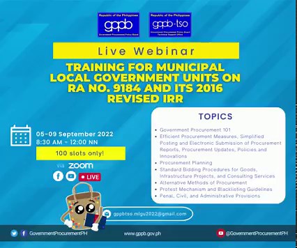 1.1K views · 37 reactions | The Best is yet to come!  So we are giving you the best for the 5th batch of MLGUs training, what are you waiting for register now while slots are open. ⏰ | Government Procurement PH - GPPB-Tso | Facebook