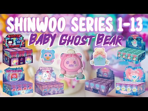 120+ ShinWoo Ghost Bear Blind Boxes! 8 FULL SETS! Series 1-13 by Finding Unicorn x Shin Woo