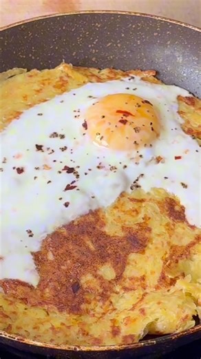 Delicious Easy Potato Egg Pancake for Breakfast #shorts