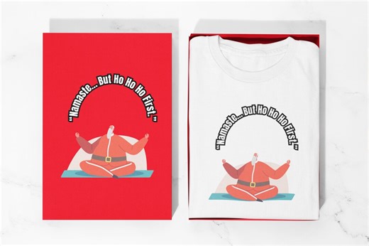 Namaste but Ho Ho Ho First Sweatshirt, Funny Yoga Santa Shirt, Zen Christmas Gift, Meditation Yoga Lover Crewneck, Cute Xmas Holiday Top - Etsy