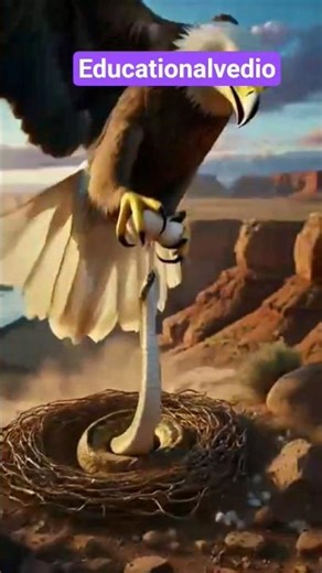 #Eagle Discovers Snake Eggs | Rare Wildlife Nest Encounter in the Wild#shorts