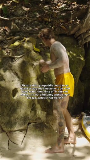 84K views · 30 reactions | Picture this…you paddle board to an island of clay and limestone to do a full body mask. then rinse off in the salt water… it’s 80° and sunny with a slight breeze…what’s that worth? | Devon Levesque | Facebook