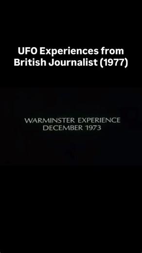 UAP Files Podcast on Instagram: "UFO Expeteinces from British Journalist (1977) | Credit: BBC #ufo #uap #ufosighting #ufowitness #vintage #ukufo #vintageufo"