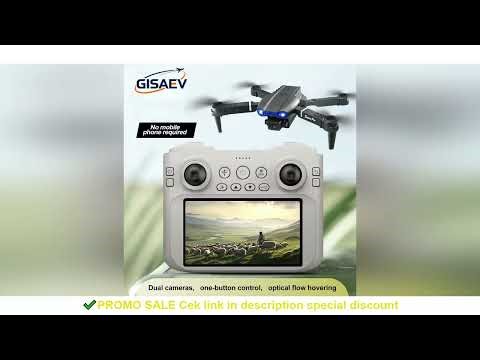 GISAEV New E99Plus 4.3 inches Screen Control Drone Profeesional Dual 4K Camera Optical Flow Position