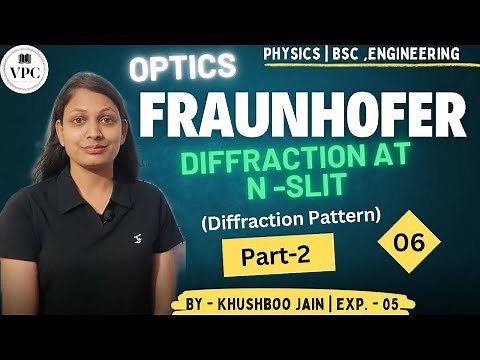 Fraunhofer Diffraction Due to N slit (Part-B) | lect.-06 | optics #physics