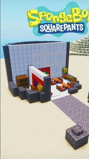 Build Chum Bucket 🍔 #minecraft #spongebob #minecraftbuilding