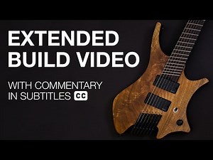 How I built the 7-string guitar without power tools | Hand tool woodworking ASMR with subtitles