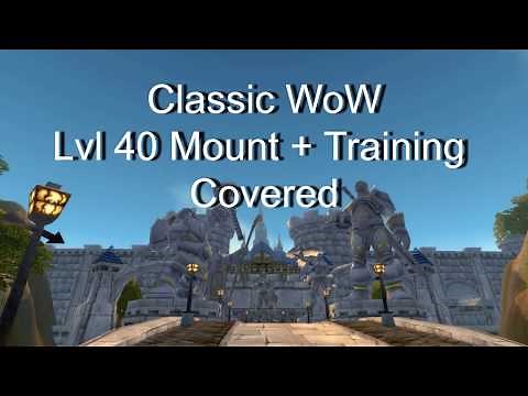 Classic WoW ..lvl 40 Mount + Training Explained + Handy Addon