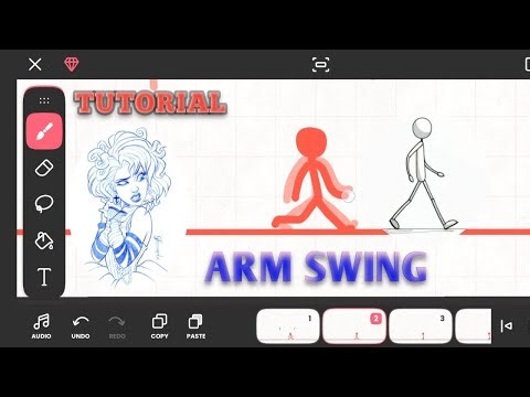 StickMan Walk cycle And Arm Movement Animation Tutorial || Flipaclip