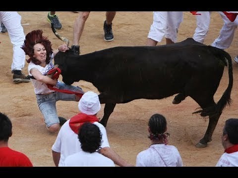 Dangerous Bull Fight Accidents Compilation Lucky and Funny People Fail Video Clips part 3