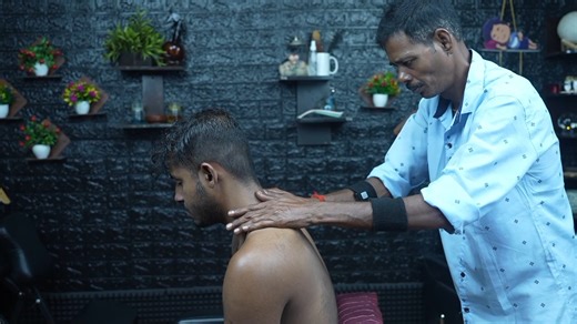 29K views · 229 reactions | Old Barber's Calming Head & Shoulder Massage ASMR | Gentle Trigger Point Relief #reels #satisfying #massage | Home ASMR clinic | Facebook