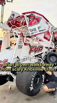 Brian Brown walked away from a vicious crash on Friday #worldofoutlaws #sprintcar #dirttrackracing