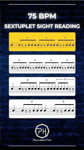Master Your Rhythm: Slow & Simple Sextuplet Sight Reading (75 BPM) 🥁