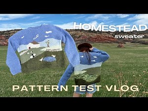 Knitting the Homestead Sweater - Pattern Test Vlog - spring intarsia knitting inspo