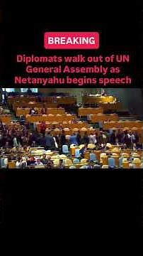 #BREAKING Diplomats Walk out of UN General Assembly as Netanyahu begins speech