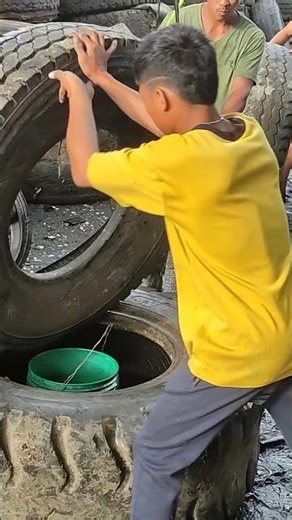 8 blades scrap tire cutter sounding like a V8 nascar