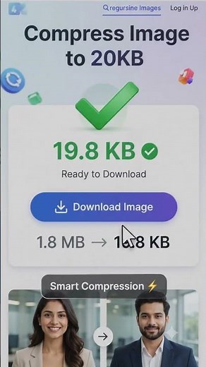 Compress Image to 20KB Online 🔥 | Reduce Photo Size to 20KB
