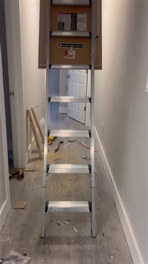 Installing ladder attic