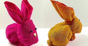 How To Make An Easter Bunny From A Washcloth