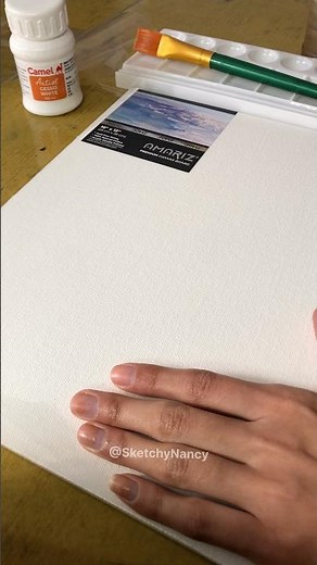 How to apply gesso on a canvas for oil painting #gesso #oilpainting #painting #technique #diy